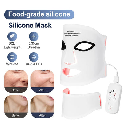 Revitalize Your Skin with the Silicone LED Mask: 7-Color Photon Therapy for Face and Neck