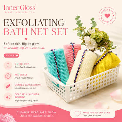 Revitalize Your Skin with the Exfoliating African Net Shower Puff - Perfect for a Refreshing Cleanse!