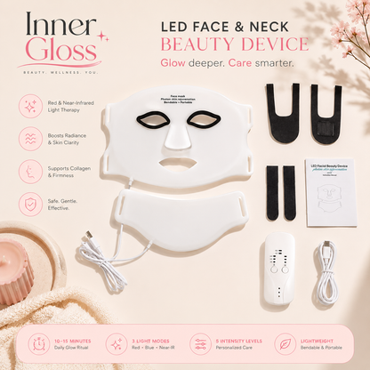 Revitalize Your Skin with the Silicone LED Mask: 7-Color Photon Therapy for Face and Neck