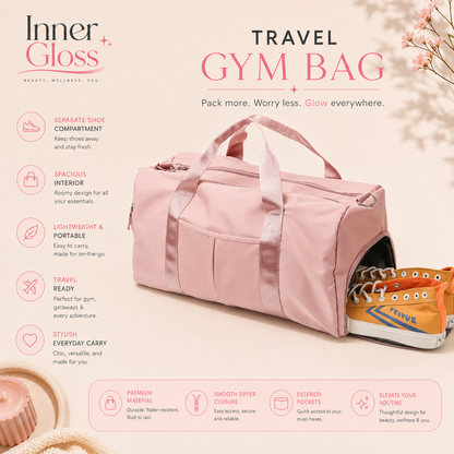 Versatile Fitness Bag for Women - Waterproof Travel Bag with Dry-Wet Separation for Yoga and More