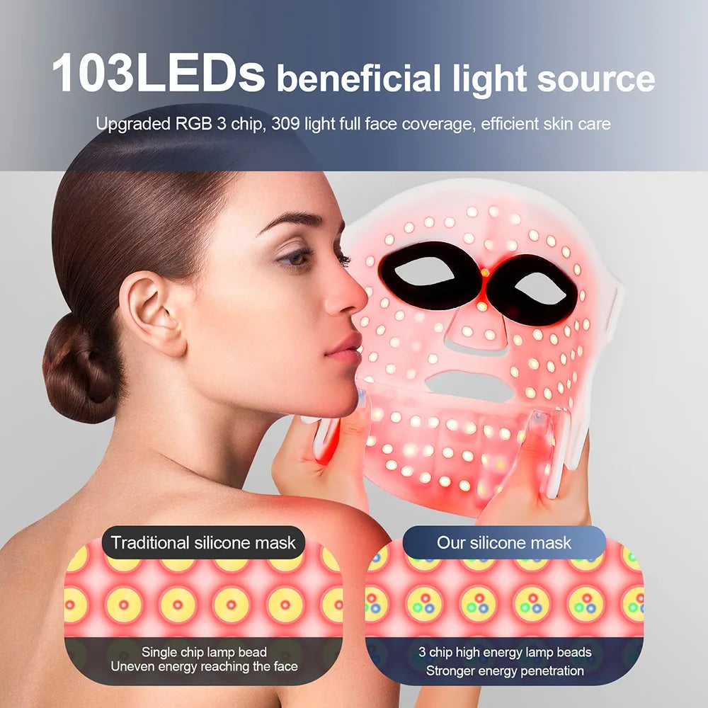 Revitalize Your Skin with the Silicone LED Mask: 7-Color Photon Therapy for Face and Neck