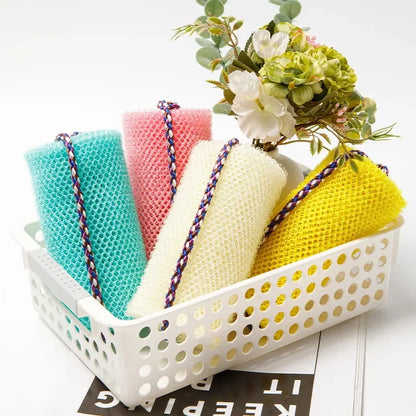 Exfoliating Body Scrub Tool African Net Skin Smoother Shower Puff Back Foam Towel