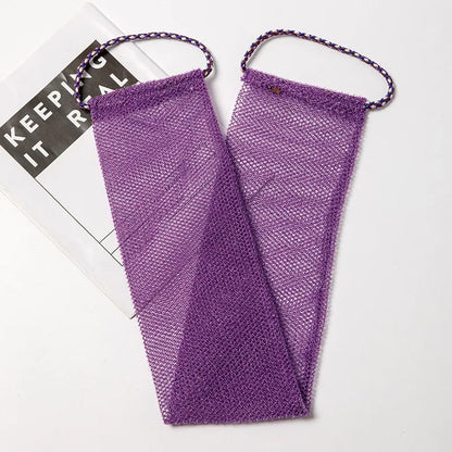 Exfoliating Body Scrub Tool African Net Skin Smoother Shower Puff Back Foam Towel