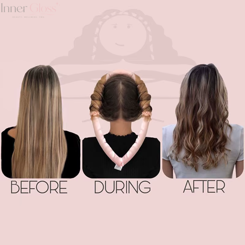 Transform Your Hair Overnight with Our Heatless Curling Rods - Achieve Soft, Shiny Curls Effortlessly!